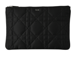 Christian Dior Cannage Pouch, Canvas, Black, 27-BO-0253, 3*